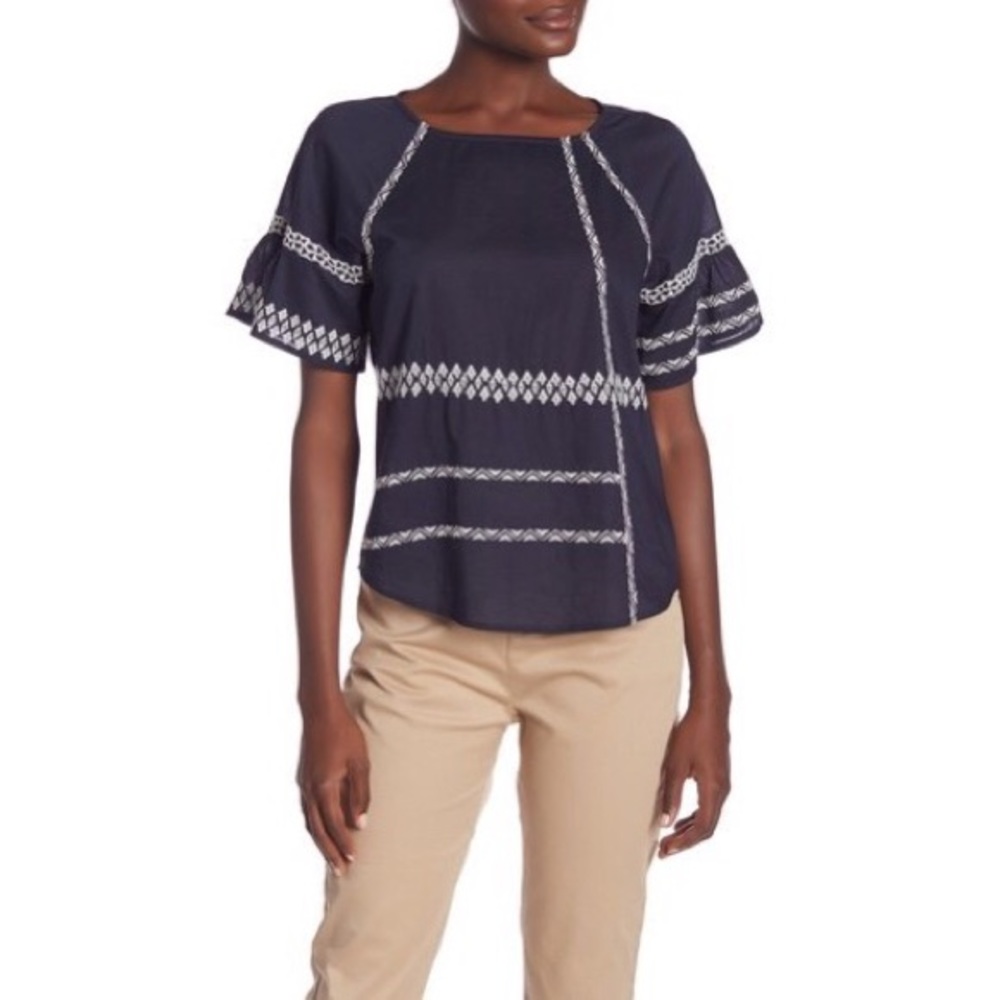 NEW JOIE | Shoffie Embroidered Blouse Boho B02